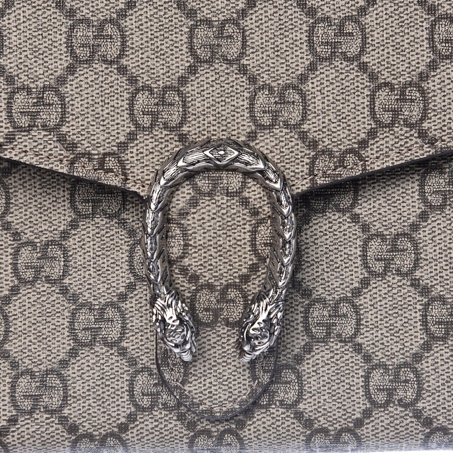 GG Supreme Monogram Mini Dionysus Chain Wallet Beige Taupe