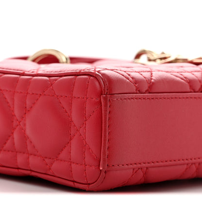 Christian Dior Lambskin Cannage Medium Lady D-Joy Red 16 of 29