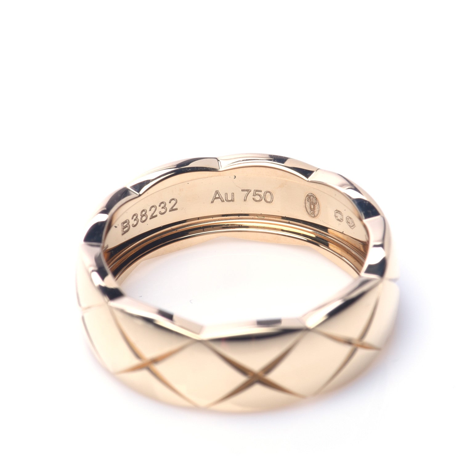 Chanel 18K Yellow Gold Small Coco Crush Ring 55 7.25 4 of 6