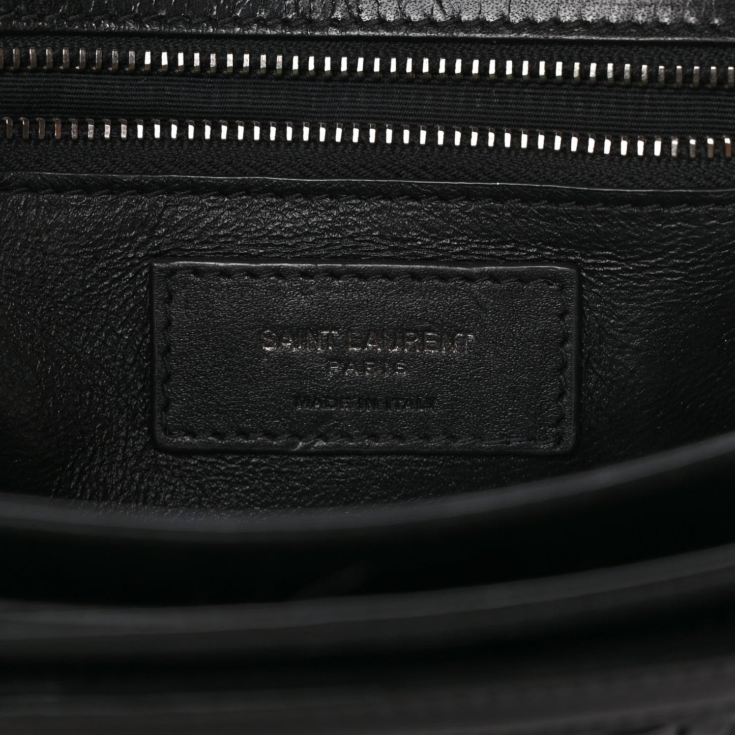 Calfskin Woven Monogram Cassandra Clasp Bag Black