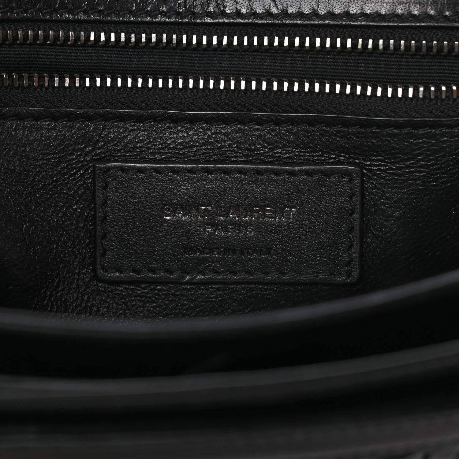 Saint Laurent Calfskin Woven Monogram Cassandra Clasp Bag Black 5 of 11