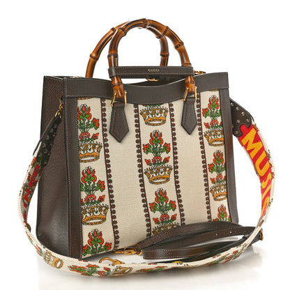 Gucci Canvas Calfskin Medium Gucci 100 Music Is Mine Diana Tote Bag New Acero 2 of 10