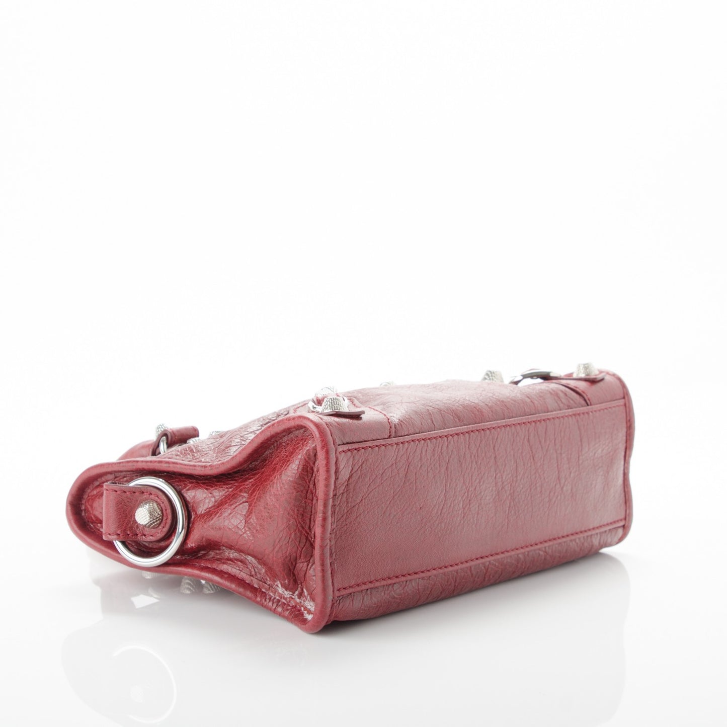 Agneau Giant 12 Silver Hardware Mini City Rouge Cerise