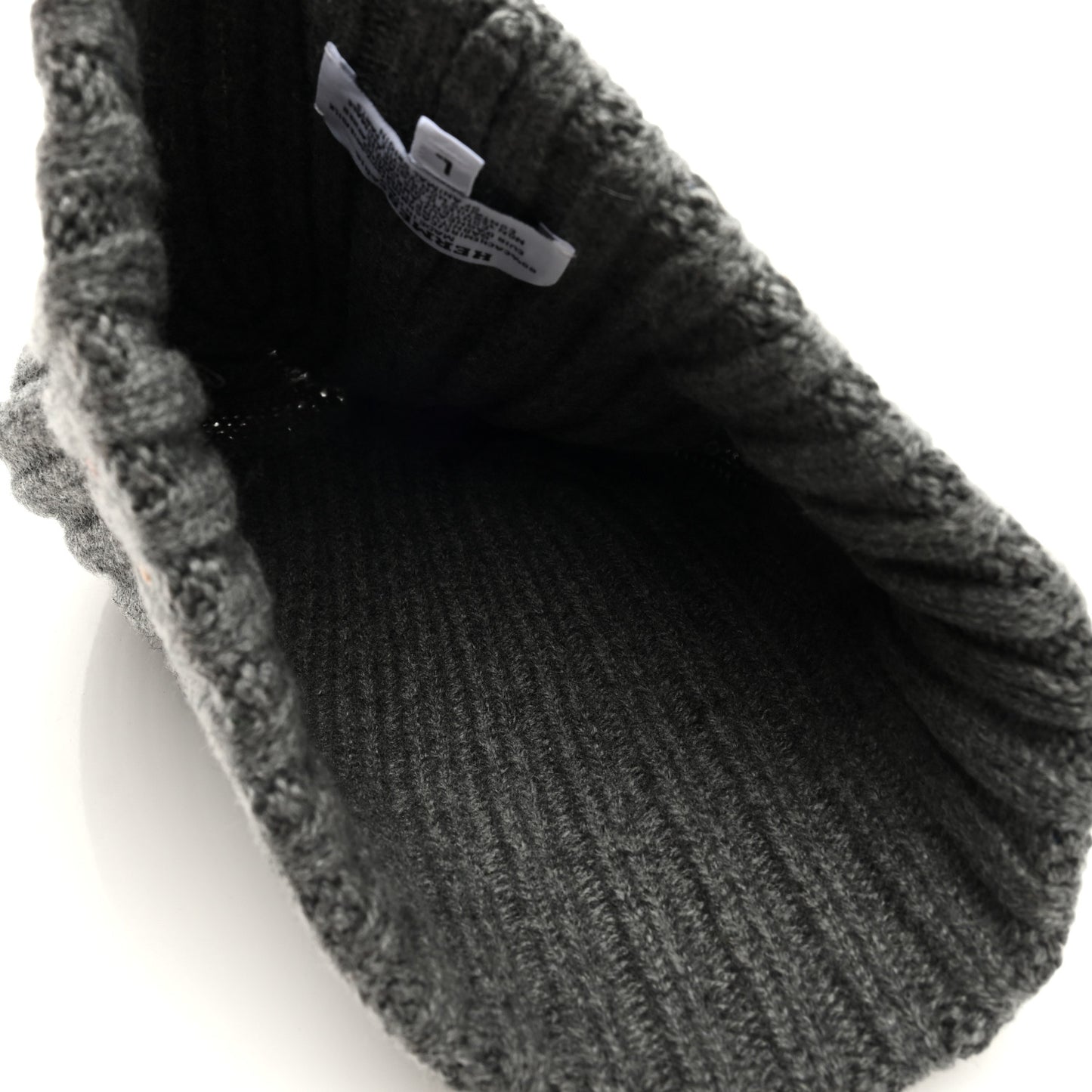 Cashmere Silk H Torsade Beanie Hat L Gris Chine