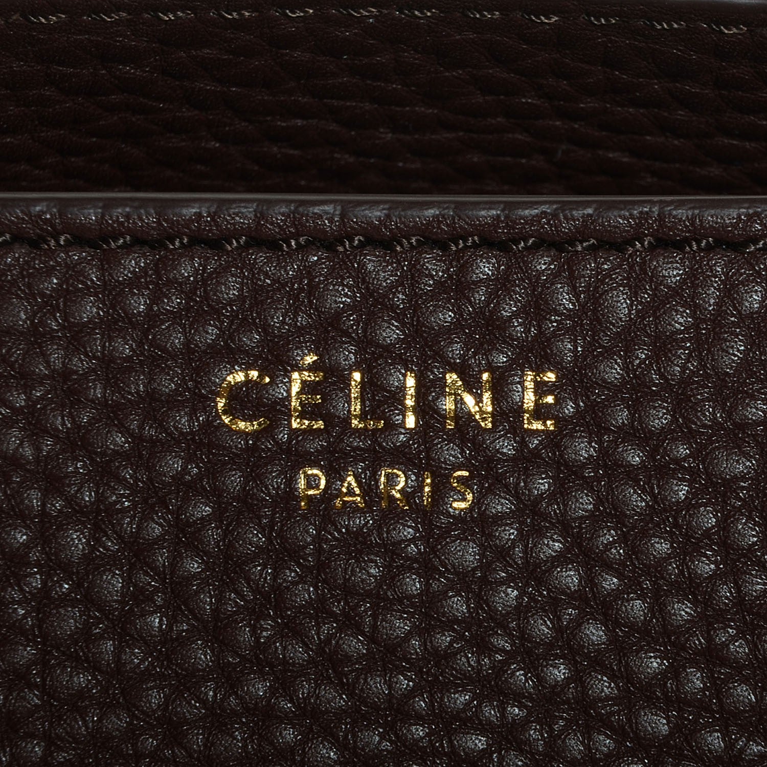 Celine Pebbled Calfskin Mini Luggage Chocolate 8 of 9