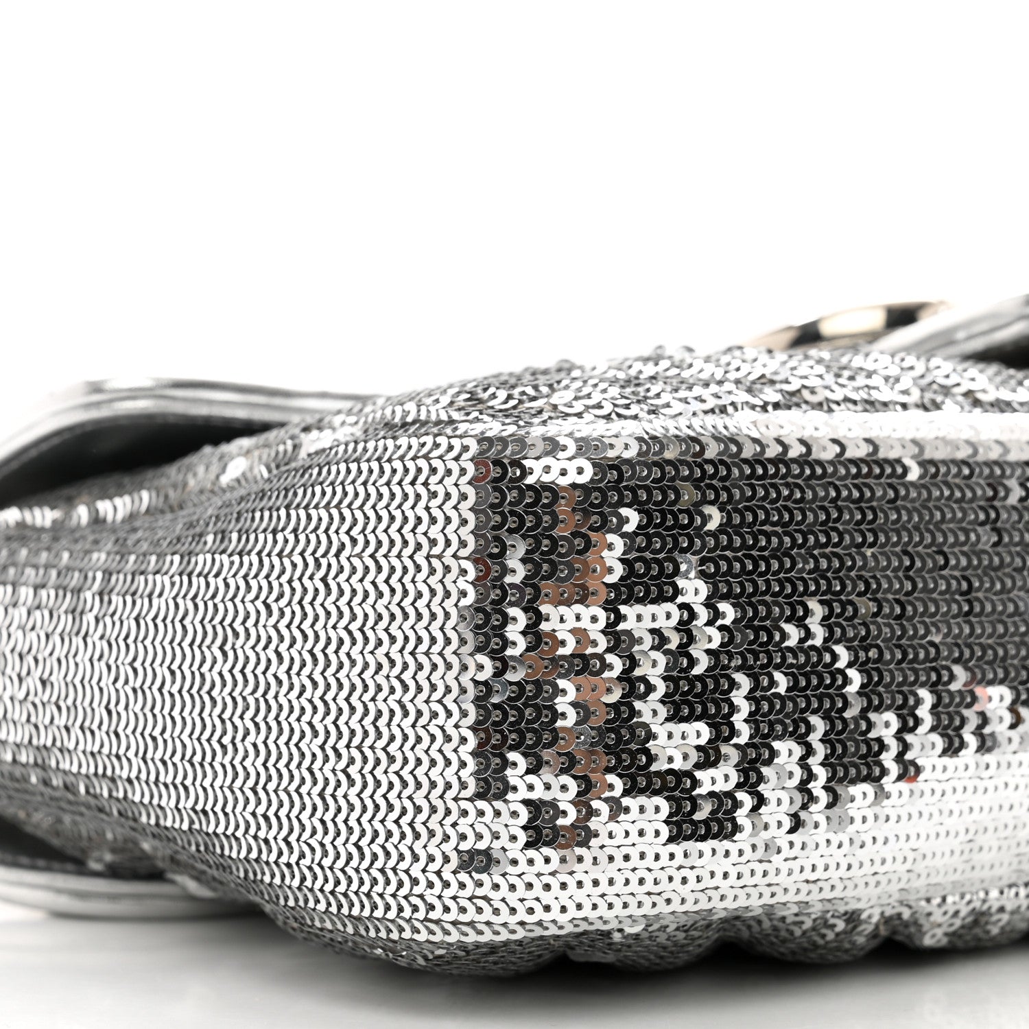 Gucci Sequin Matelasse Small GG Marmont Shoulder Bag Silver 9 of 11