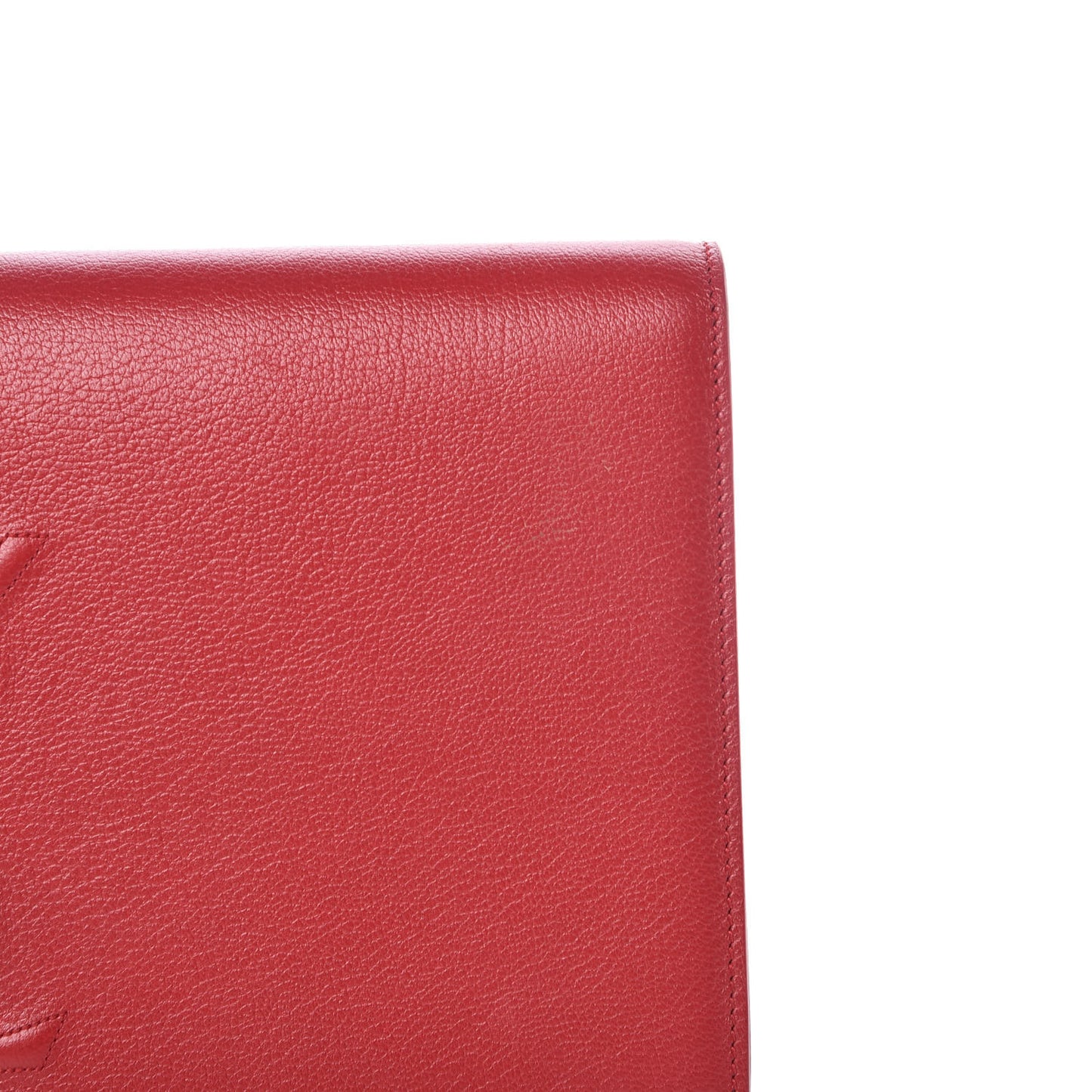 Calfskin Monogram Large Belle De Jour Clutch Red