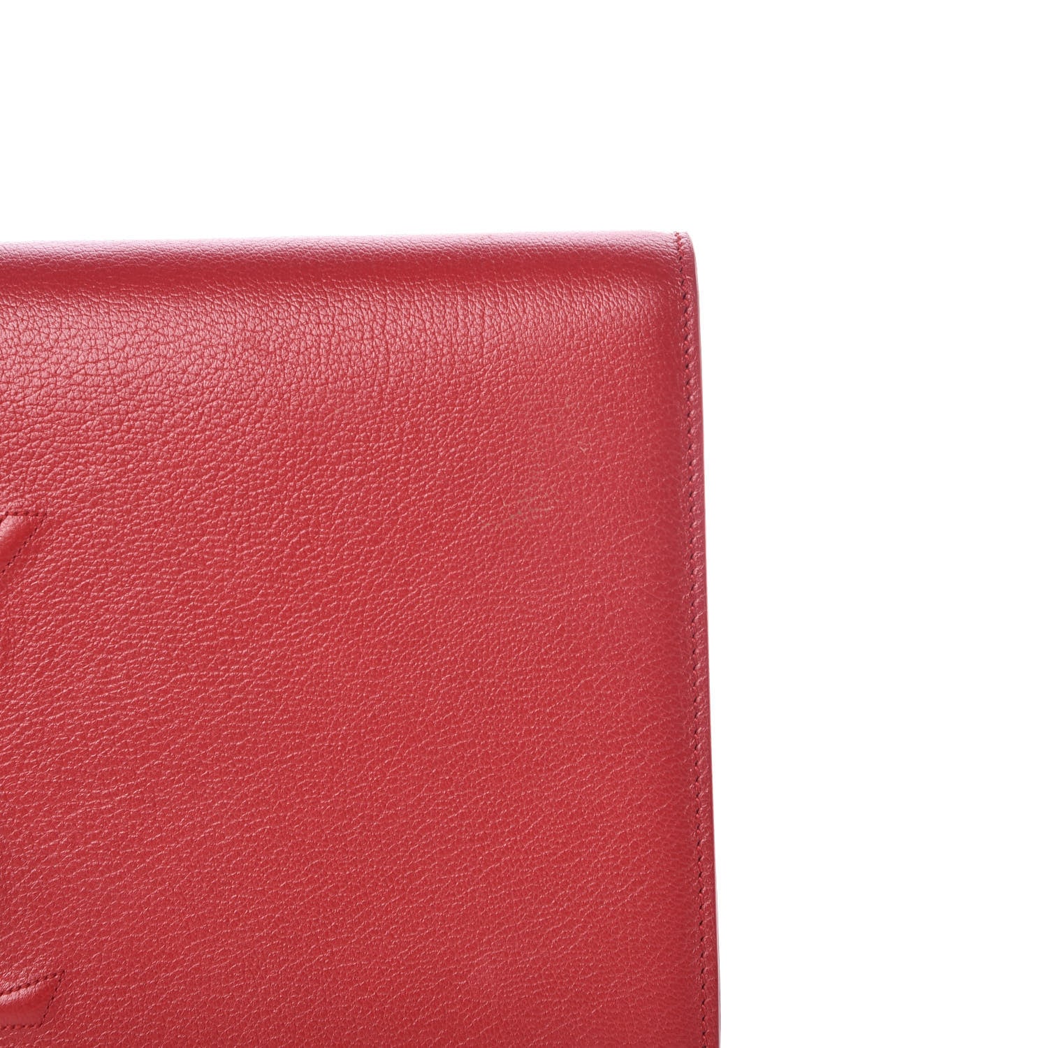 Saint Laurent Calfskin Monogram Large Belle De Jour Clutch Red 11 of 11