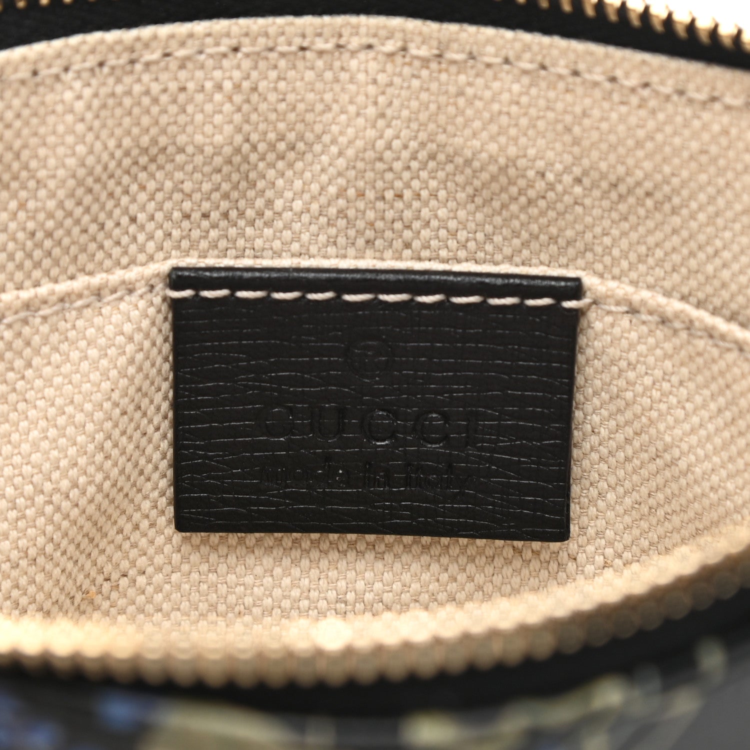 Gucci Calfskin Flora Infinity Small Zip Pouch Black 6 of 7