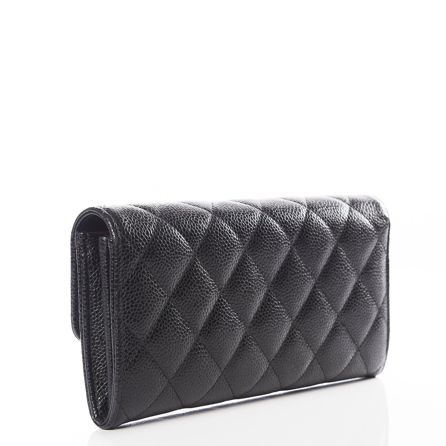 Chanel Caviar Quilted Large Gusset Flap Wallet Black 2 of 11