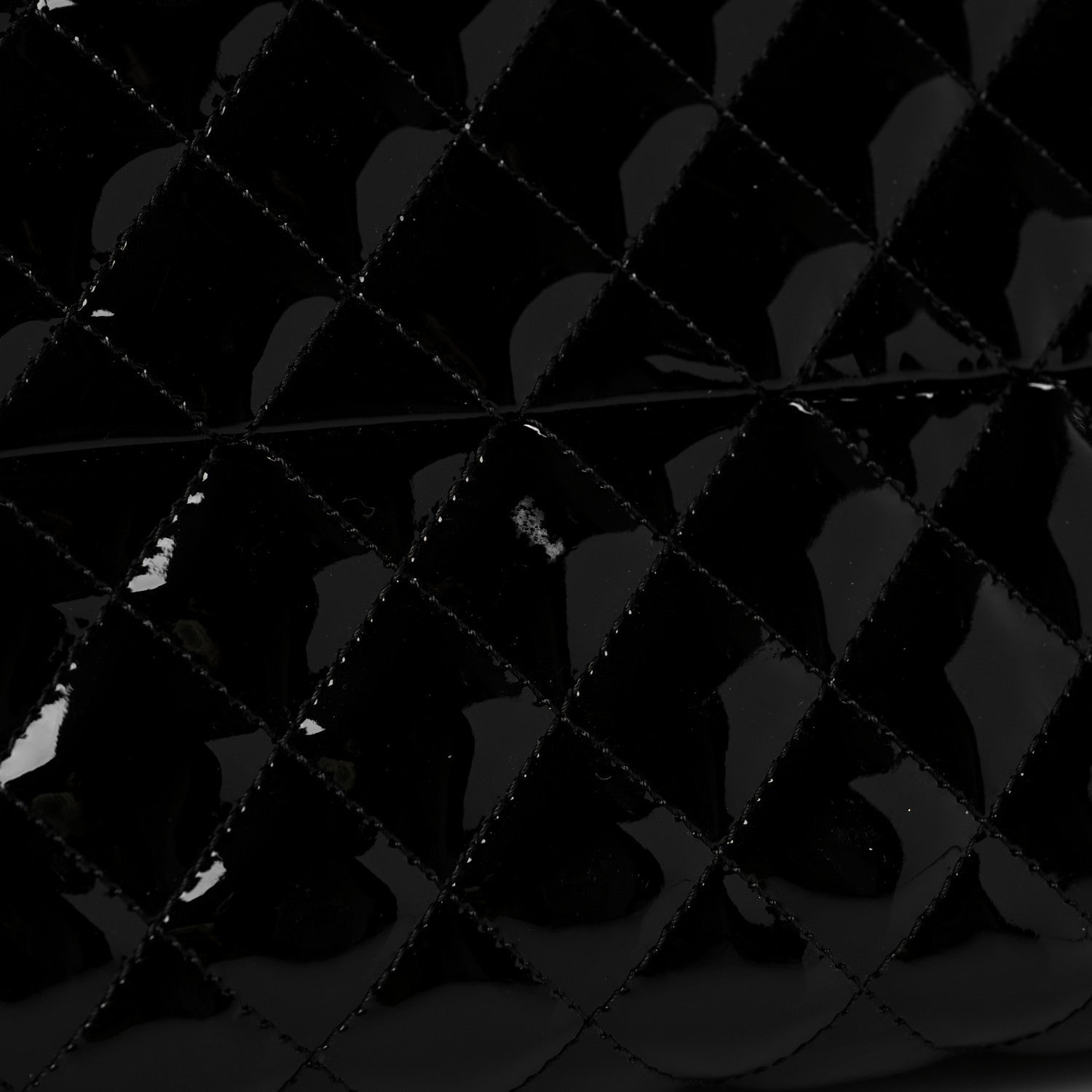 Chanel Patent Quilted Medium Just Mademoiselle Bowling Bag Black 9 of 9