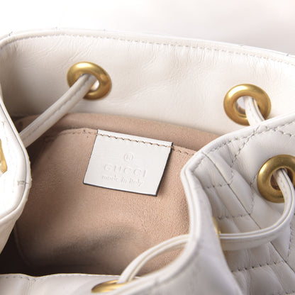 Gucci Calfskin Matelasse GG Marmont Flap Backpack White 7 of 11