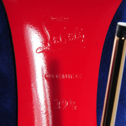 Christian Louboutin Suede Metalipp 120 Pumps Indigo Bronze 39.5 6 of 8
