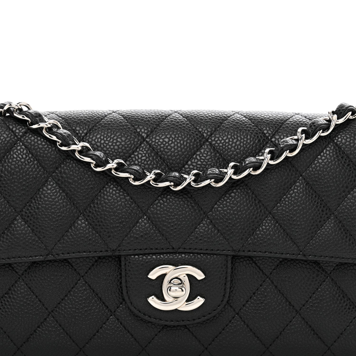 Chanel Caviar Quilted East West Flap Black 5 of 10