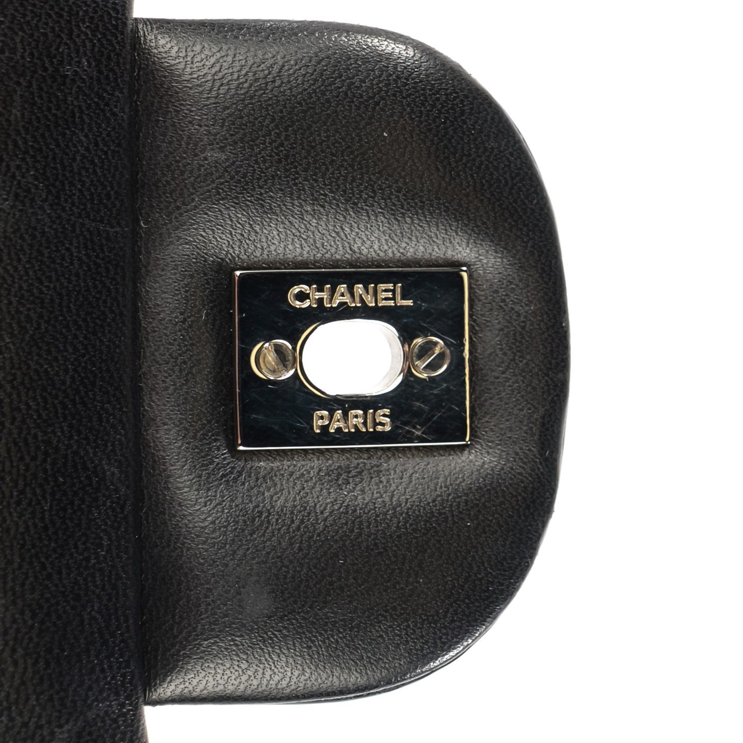 Patent Quilted Maxi Double Flap Black