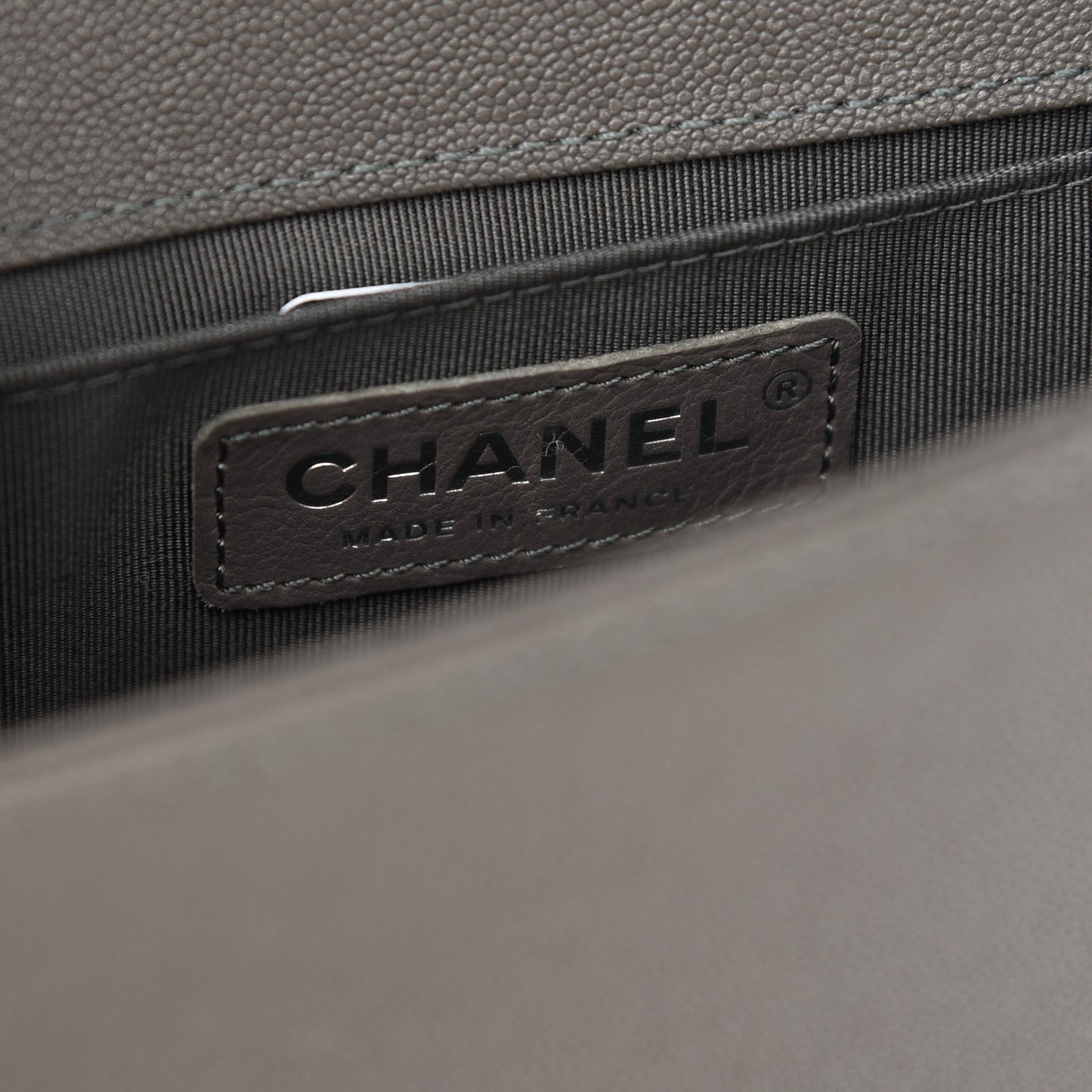 Caviar Quilted Small Boy Flap Grey