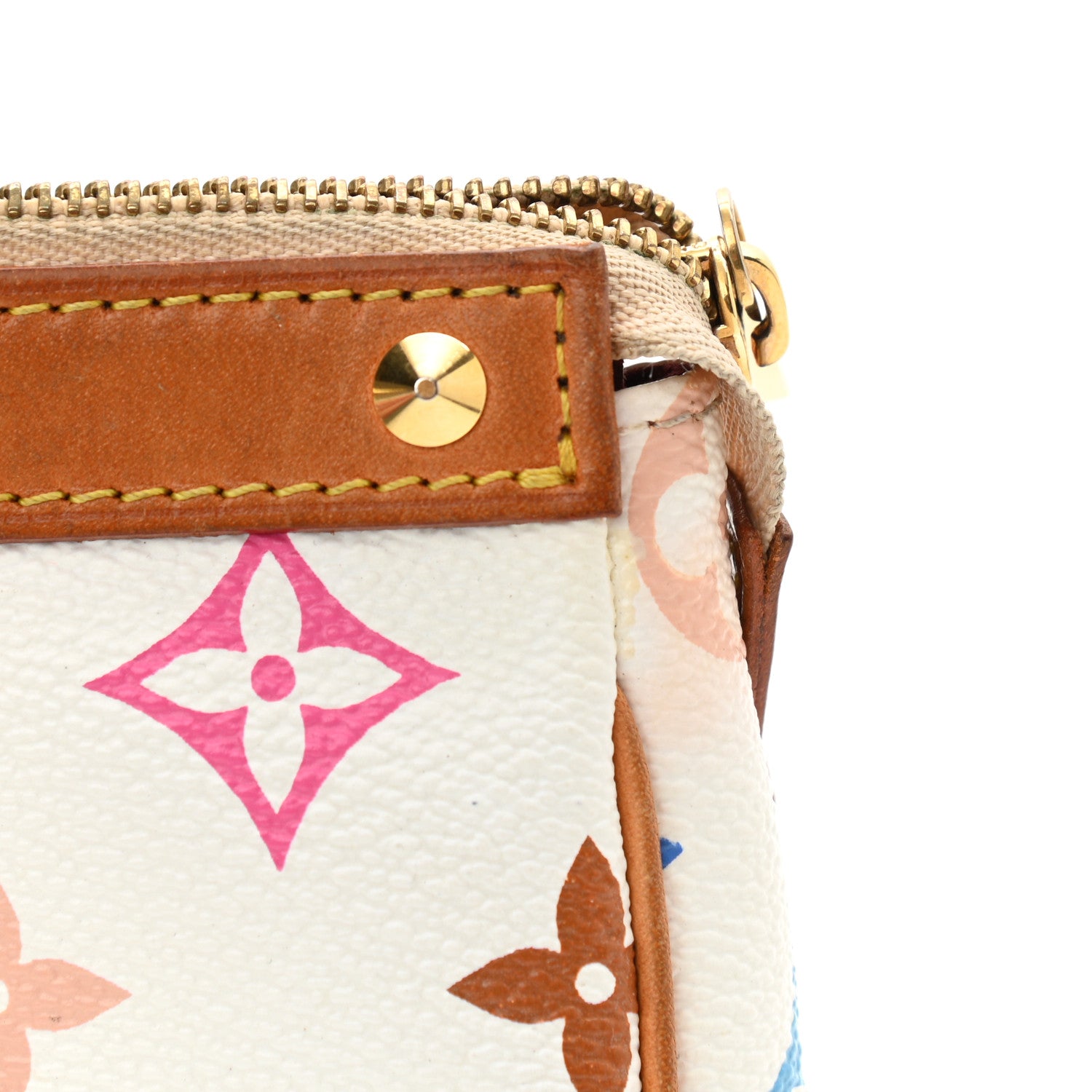 Louis Vuitton Monogram Multicolor Pochette Accessories White 8 of 12