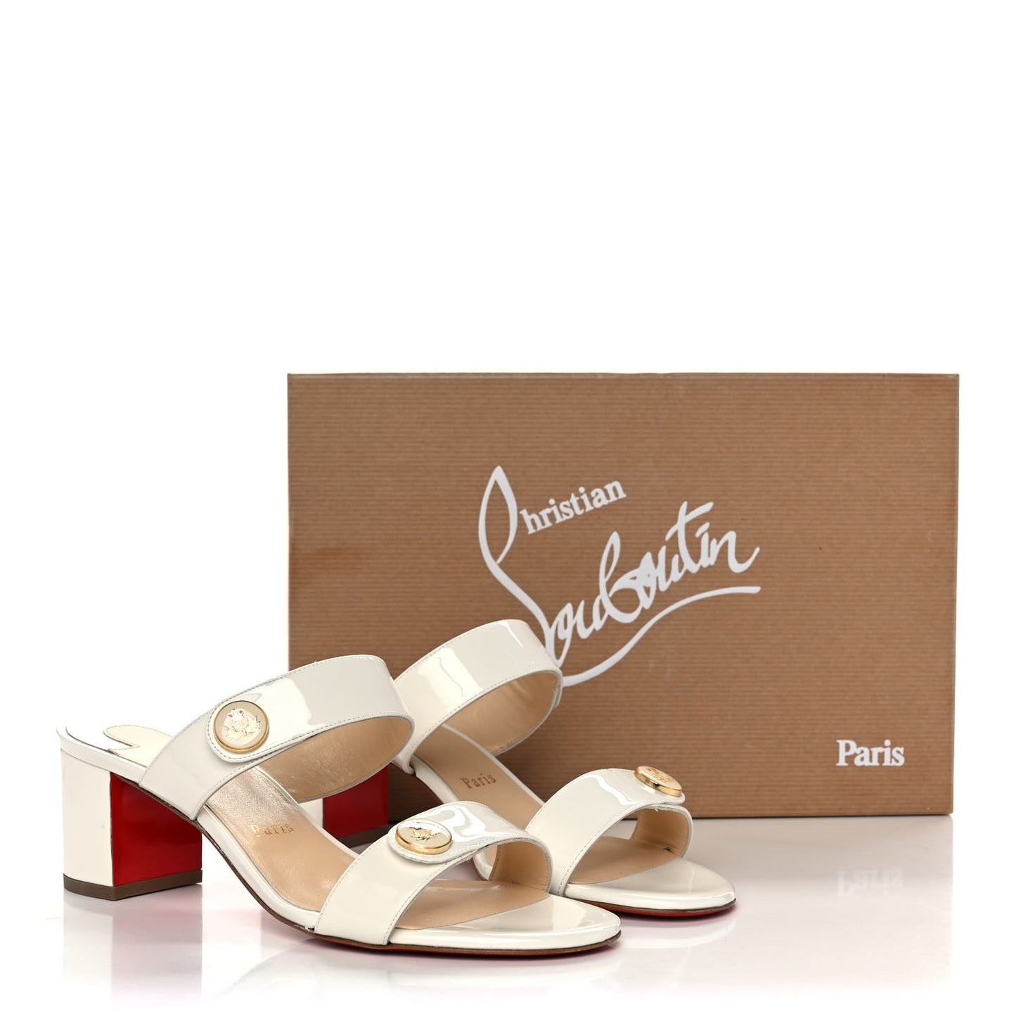 Patent Calfskin La Saviata 55 Sandals 39.5 Snow