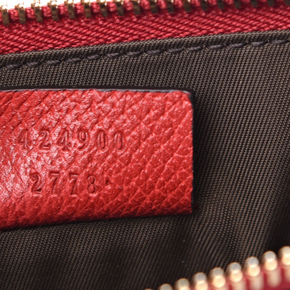 Gucci GG Supreme Monogram Tian Large Zip Pouch Beige Multicolor Red 6 of 7