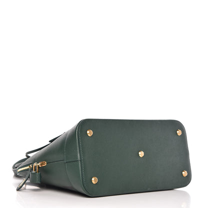 Balenciaga Signature Grained Calfskin Logo M Ville Top Handle Bag Vert Malachite 4 of 7