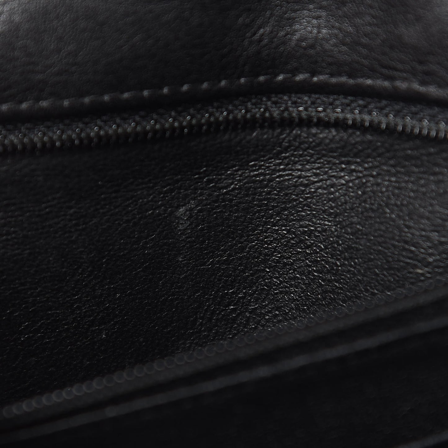 Crumpled Calfskin Quilted Mini Rectangular Flap So Black