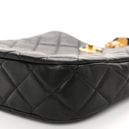 Chanel Shiny Caviar Quilted Twist Your Buttons Hobo Black 10 of 11