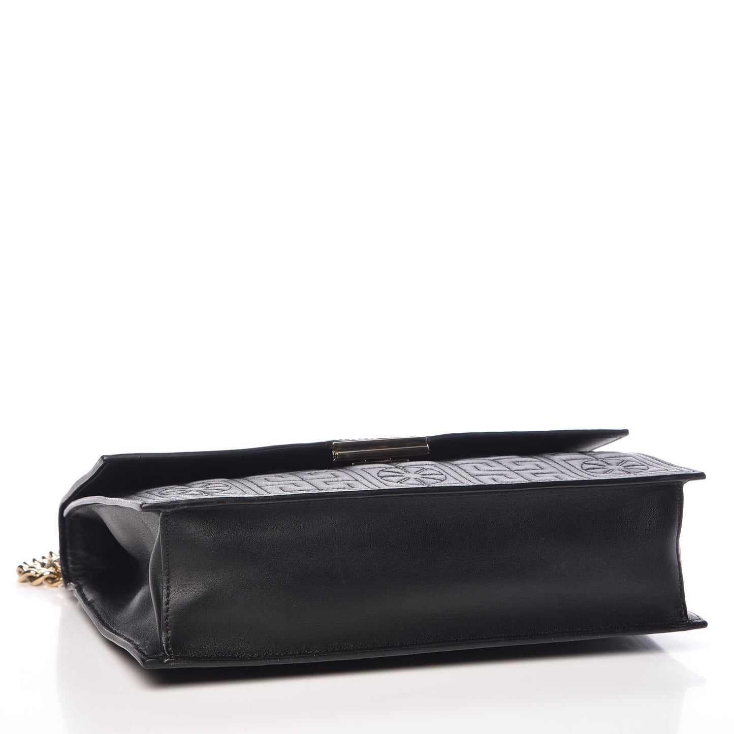 Nappa Ricamo Quilted The Greek Shoulder Bag Black