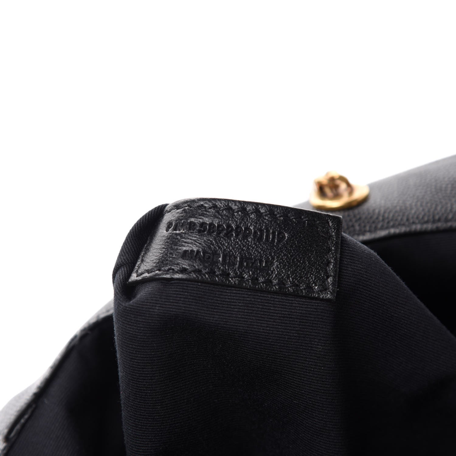 Saint Laurent Grain De Poudre Chevron Monogram Medium Nolita Black 9 of 10