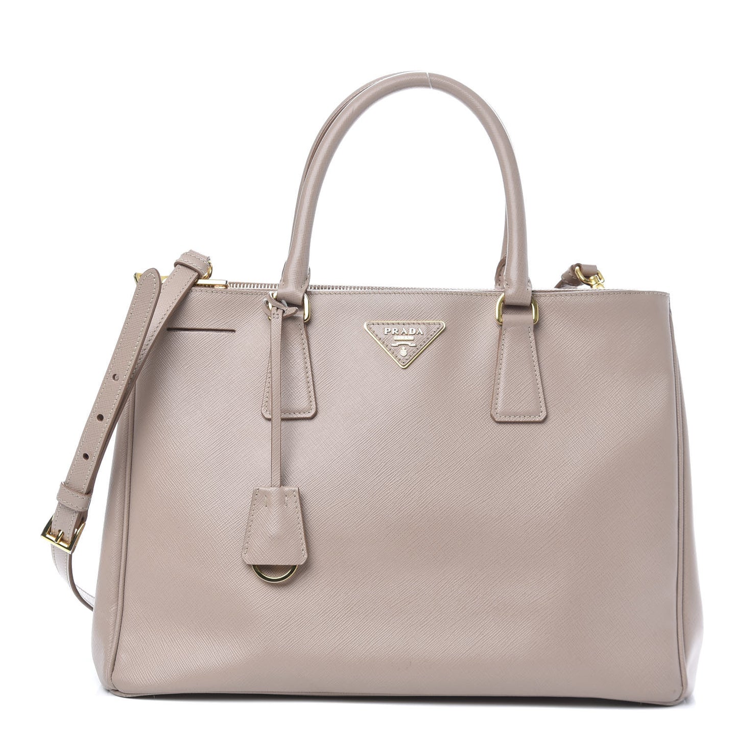 Saffiano Medium Galleria Double Zip Tote Cammeo