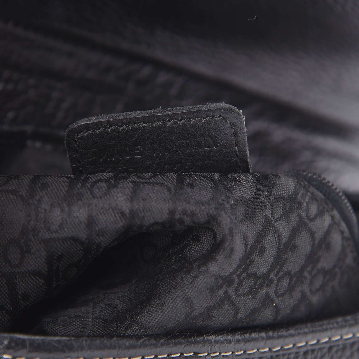 Christian Dior Calfskin Saddle Bag Black 7 of 14