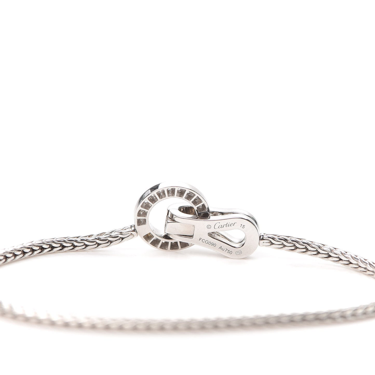 18K White Gold Diamond Agrafe Bracelet