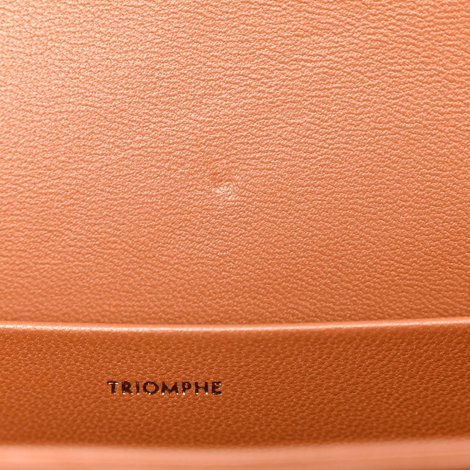 Celine Natural Calfskin Chaine Triomphe Jacquard Canvas Medium Triomphe Bag Navy Tan 10 of 10