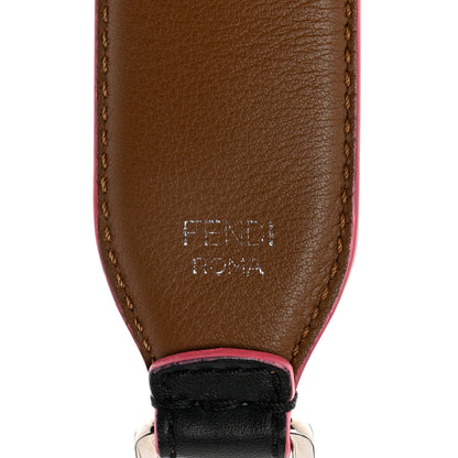 Fendi Vitello Dolce Plexiglass Bi-Color Studded Strap You Black Brownie Multicolor 4 of 5