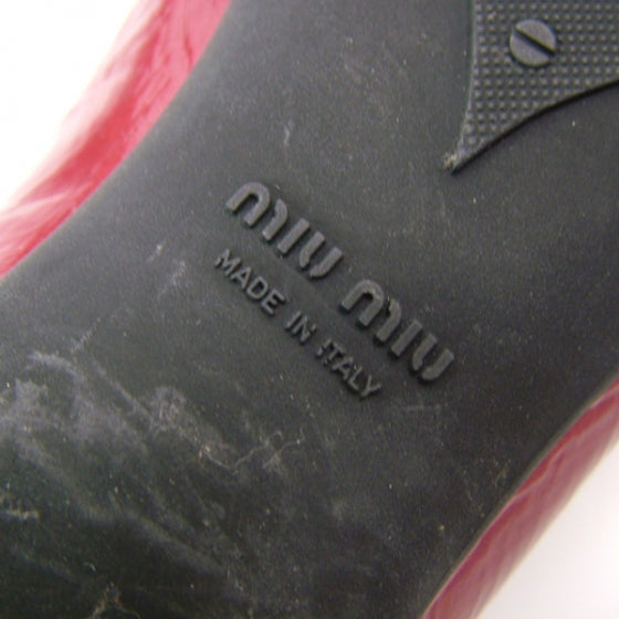 Patent Leather Flats 36 Cranberry