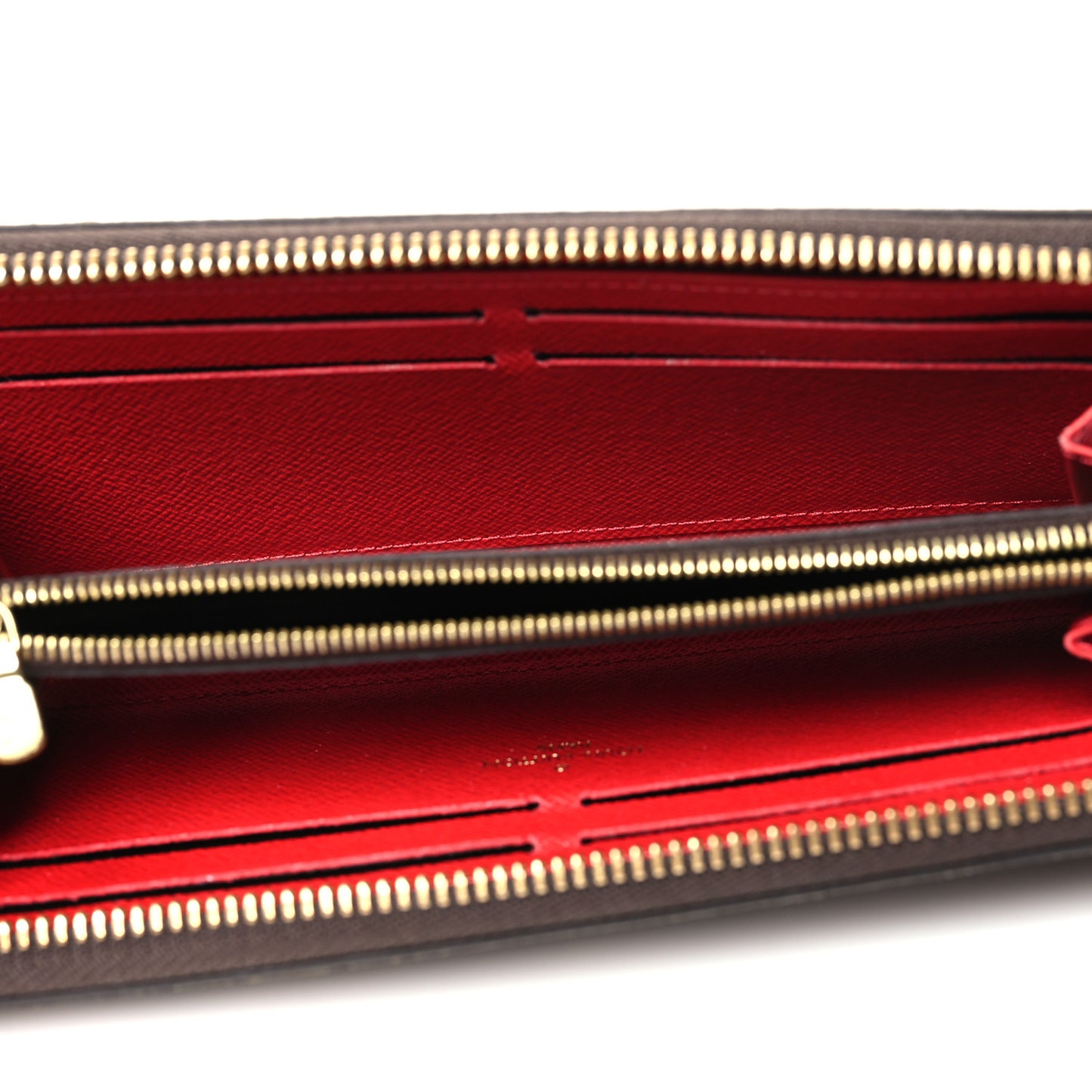 Damier Ebene Clemence Wallet Cherry