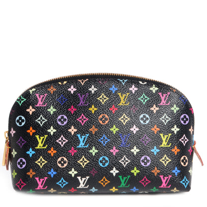 Louis Vuitton Monogram Multicolor Cosmetic Pouch Black Grenade 1 of 8