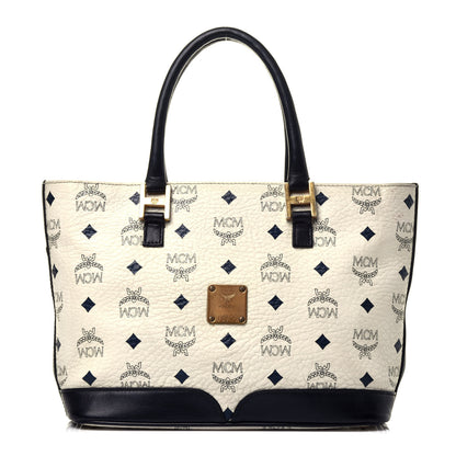 MCM Visetos Tote White 1 of 8