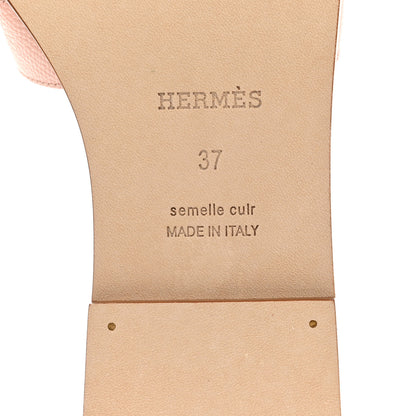 Hermes Epsom Oran Sandals 37 Rose Pale 8 of 9