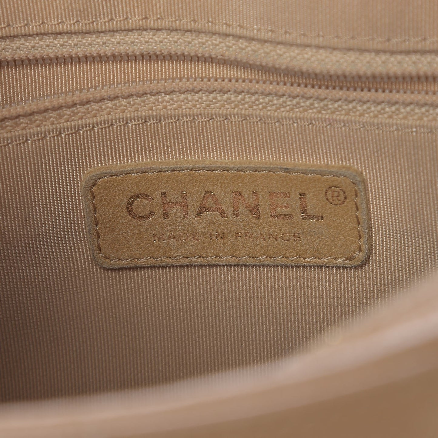 Caviar Quilted Hobo Beige