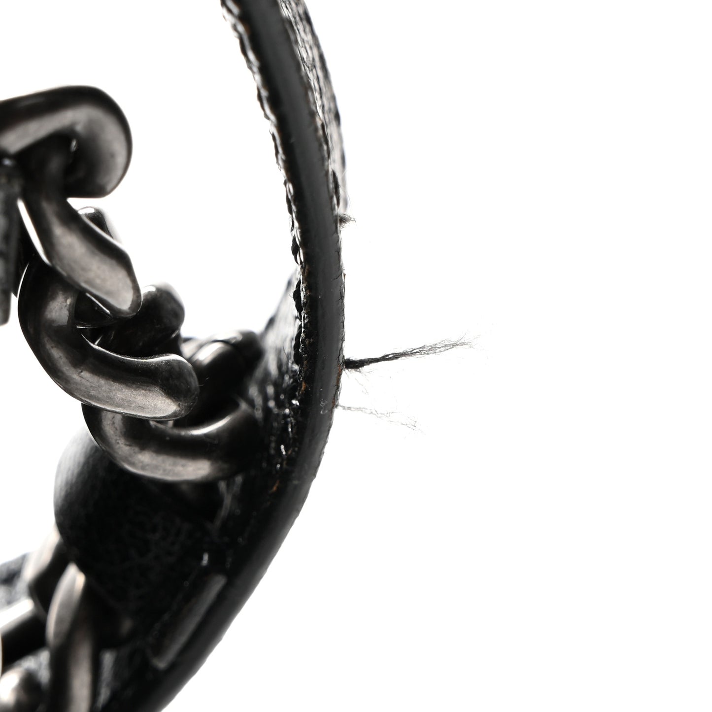 Shiny Goatskin Quilted Small Double Chained Messenger Flap Black