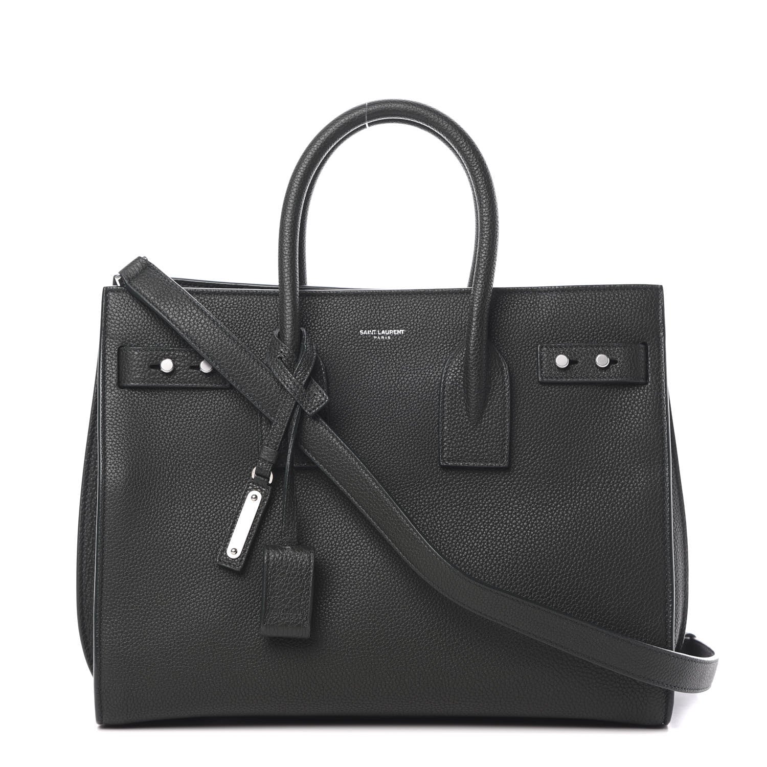 Saint Laurent Grained Calfskin Small Supple Sac De Jour Dark Vert 1 of 14