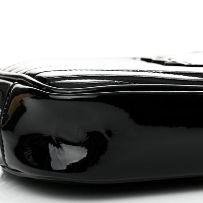 Saint Laurent Patent Calfskin Matelasse Monogram Mini Lou Camera Bag Black 9 of 10