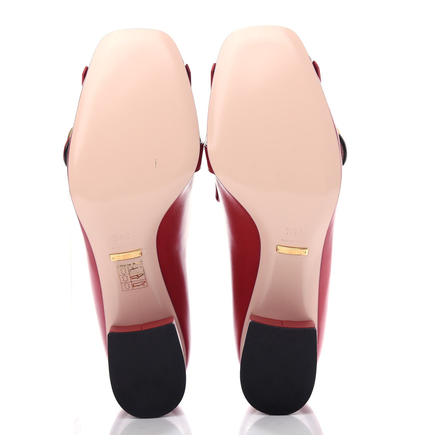 Gucci Malaga Kid GG Marmont Fringe 50mm Loafer Pumps 39.5 Hibiscus Red 6 of 12