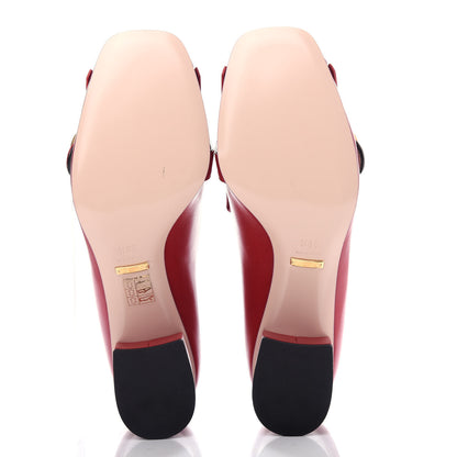 Gucci Malaga Kid GG Marmont Fringe 50mm Loafer Pumps 39.5 Hibiscus Red 6 of 12