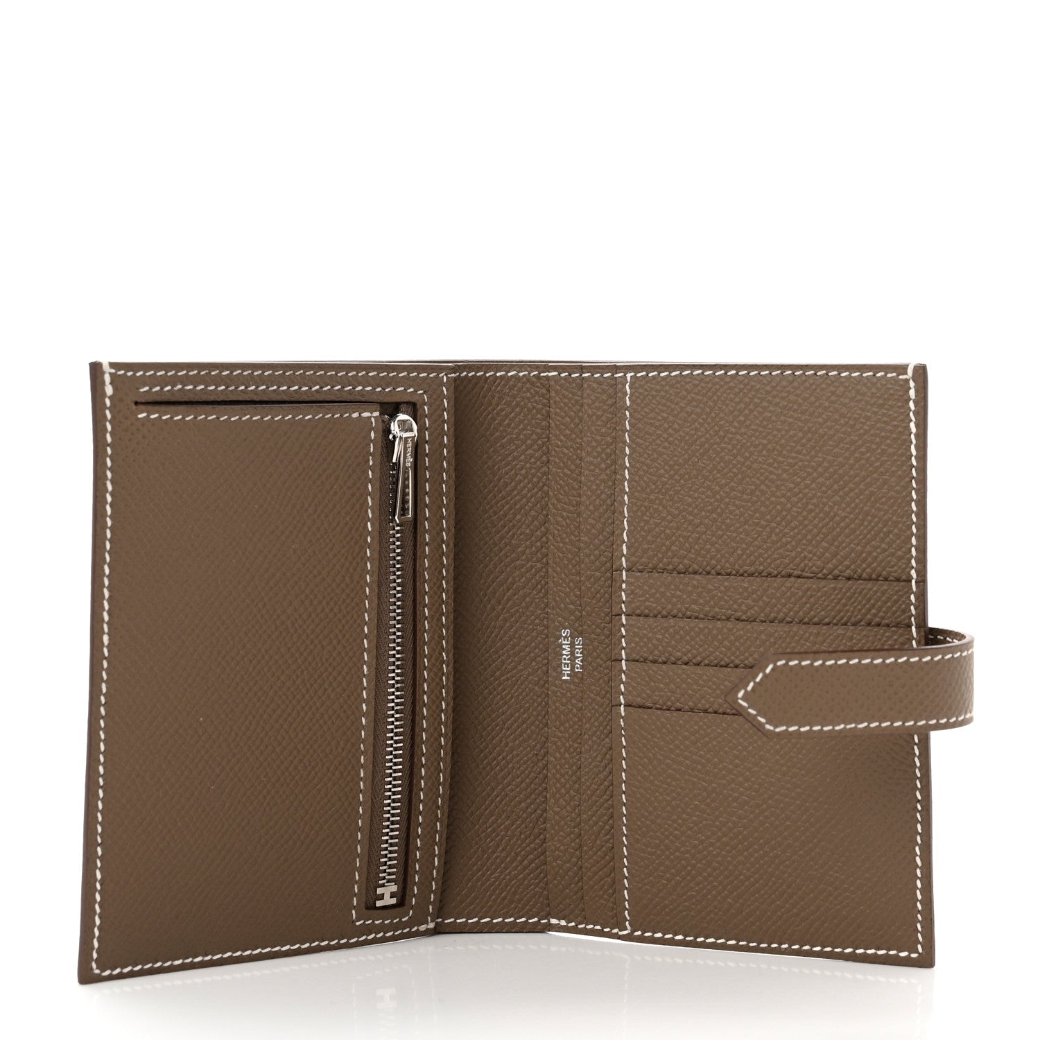 Hermes Epsom Bearn Compact Wallet Etoupe 5 of 7