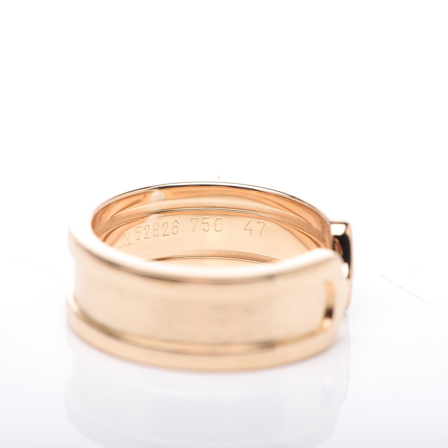 Cartier 18K Yellow Gold 6.5mm C De Ring 47 4 6 of 6