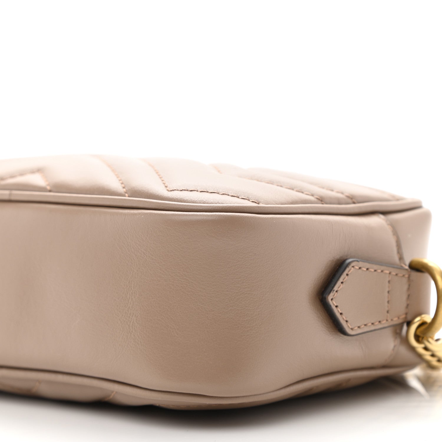 Gucci Calfskin Matelasse Mini GG Marmont Chain Shoulder Bag Porcelain Rose 10 of 10