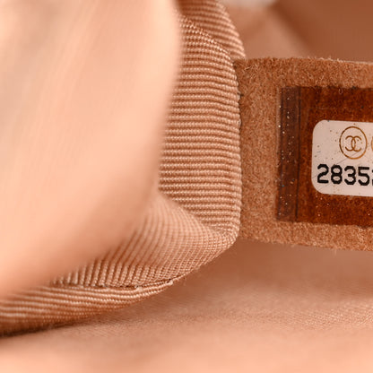 Chanel Metallic Caviar Chevron Quilted Medium Statement Flap Beige 8 of 13