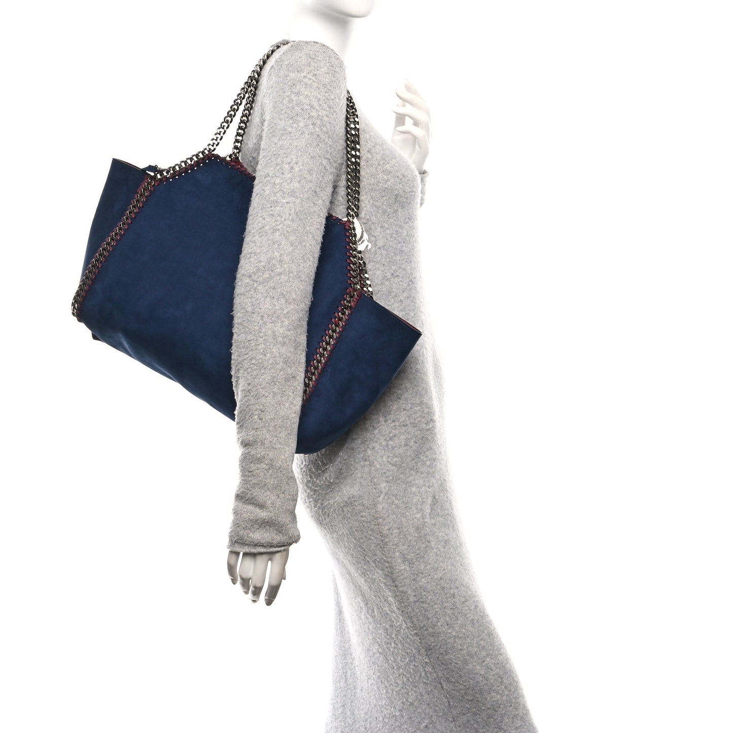 Shaggy Deer Falabella Reversible Tote Red Navy