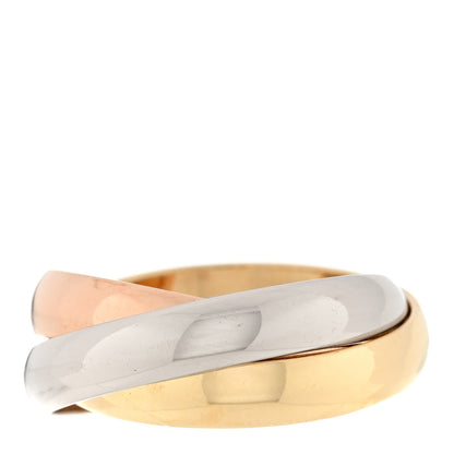 Cartier 18K Pink Yellow White Gold Classic Les Must De Cartier Trinity Ring 50 5.25 3 of 4